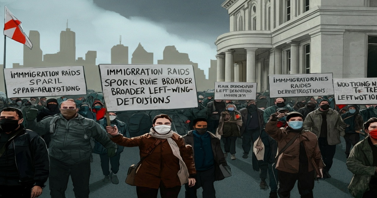 Main image to the post Immigration Raids Spark Broader Left-Wing Demonstrations
