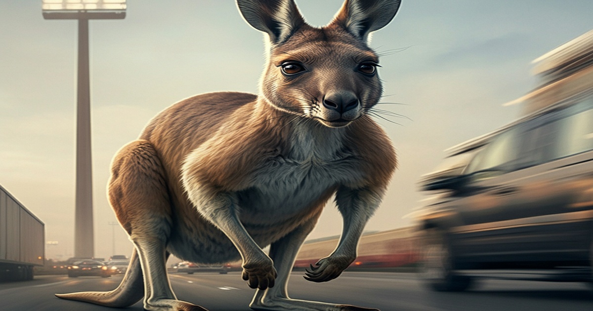 Main image to the post Runaway Kangaroo Disrupts Alabama Interstate, Causes Crashes