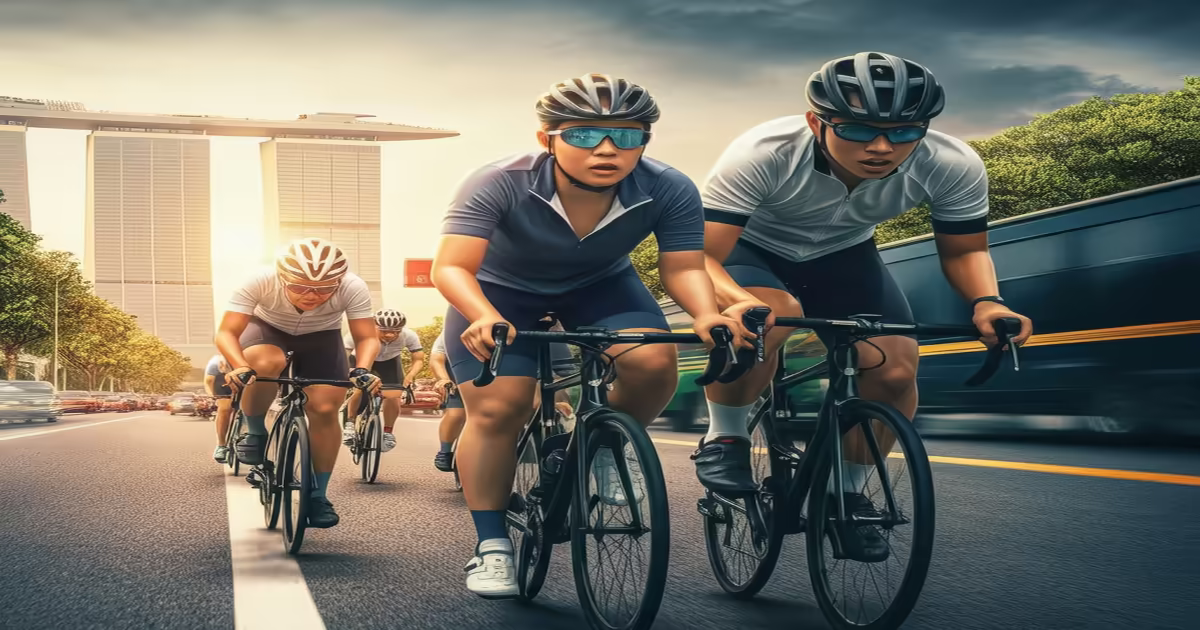 Main image to the post Six Cyclists Charged for Endangering Safety on Singapore Roads