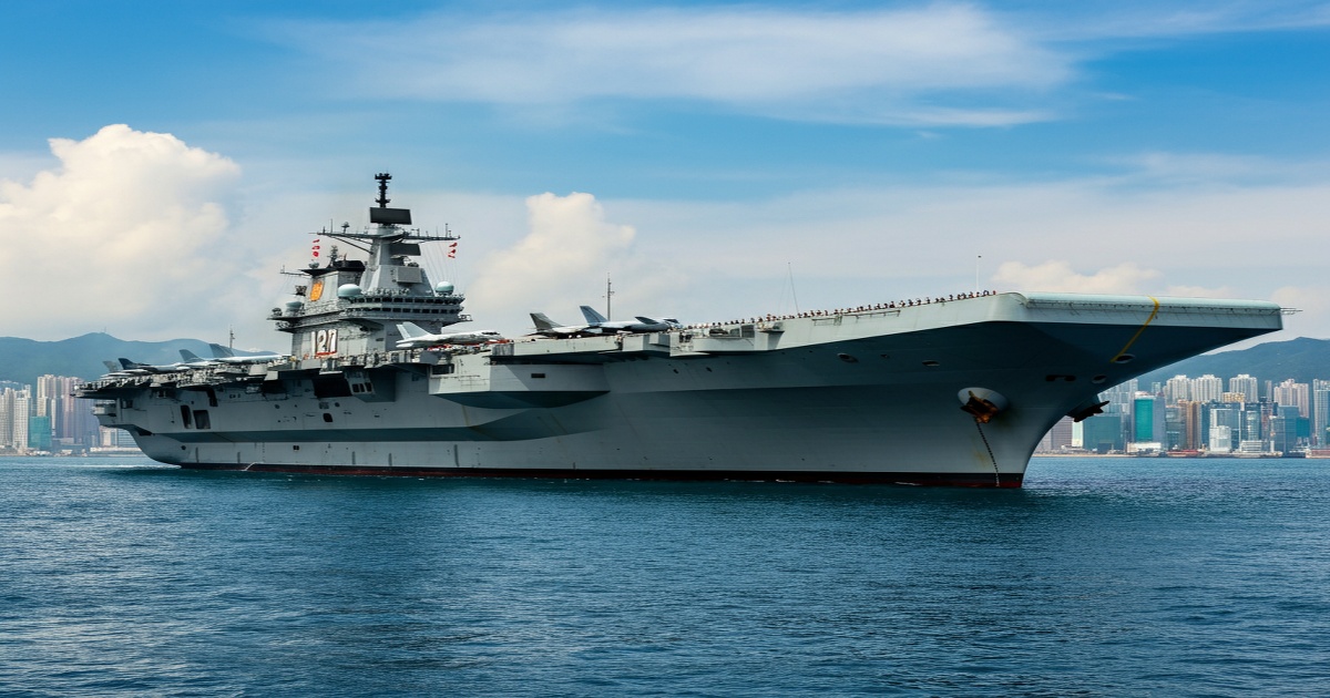 Main image to the post First Domestically Built Aircraft Carrier CNS Shandong Visits Hong Kong