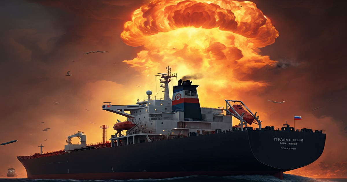 Main image to the post Tragic Explosion on Russian Oil Tanker and Missile Near-Miss Incident