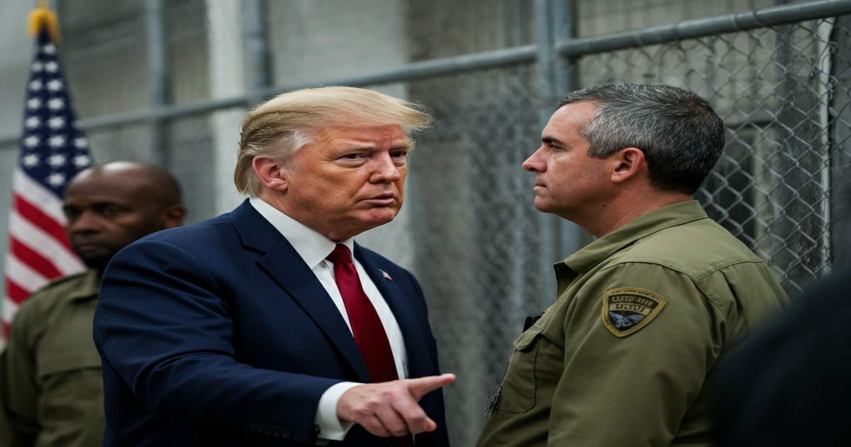 Main image to the post Trump Tours Florida Detention Center, Eyes Nationwide Expansion of Immigration Lockups