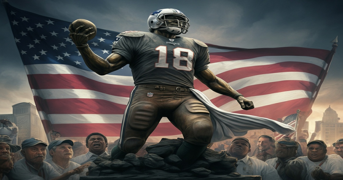 Main image to the post Patriots Unveil a Towering Bronze Statue to Honor a Champion