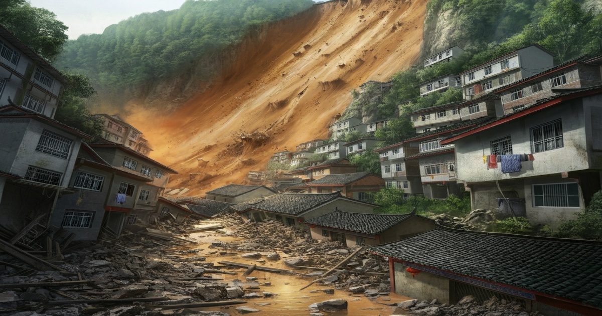 Main image to the post Landslide in Sichuan Province, China, Buries Houses and Leaves Dozens Missing