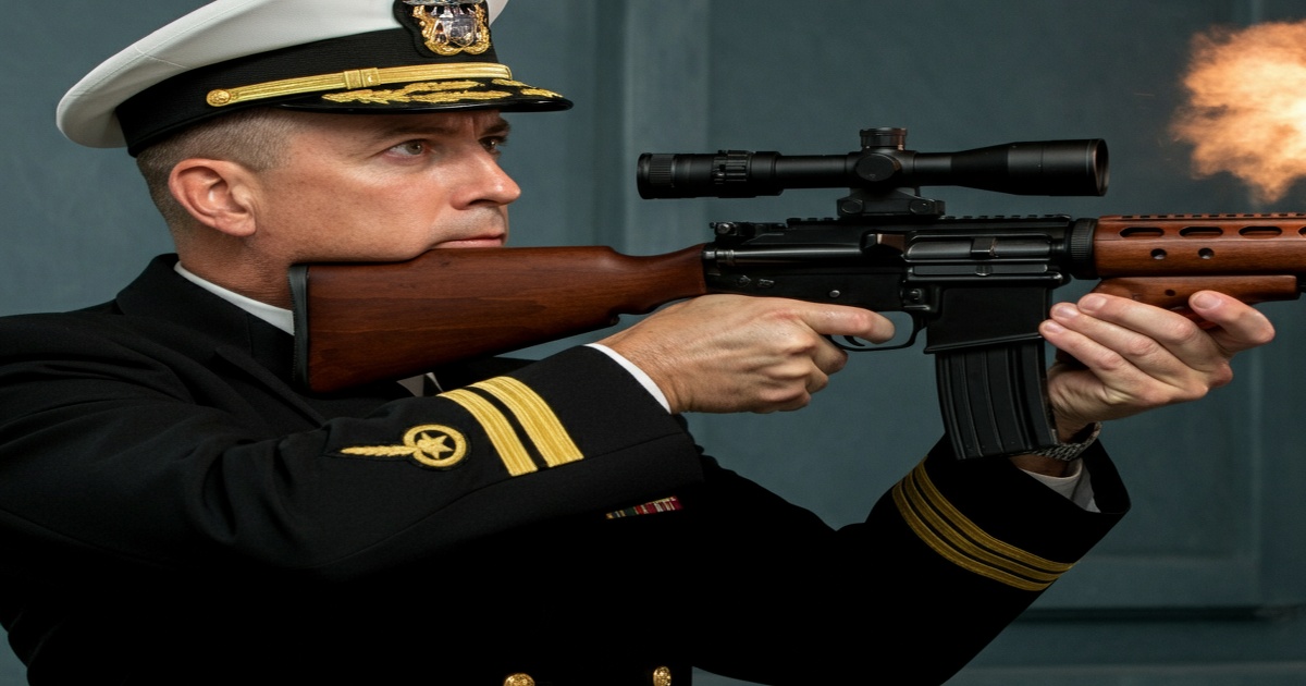 Main image to the post Navy Commander Relieved of Duty After Photo Shows Him Firing Rifle with Backward Scope