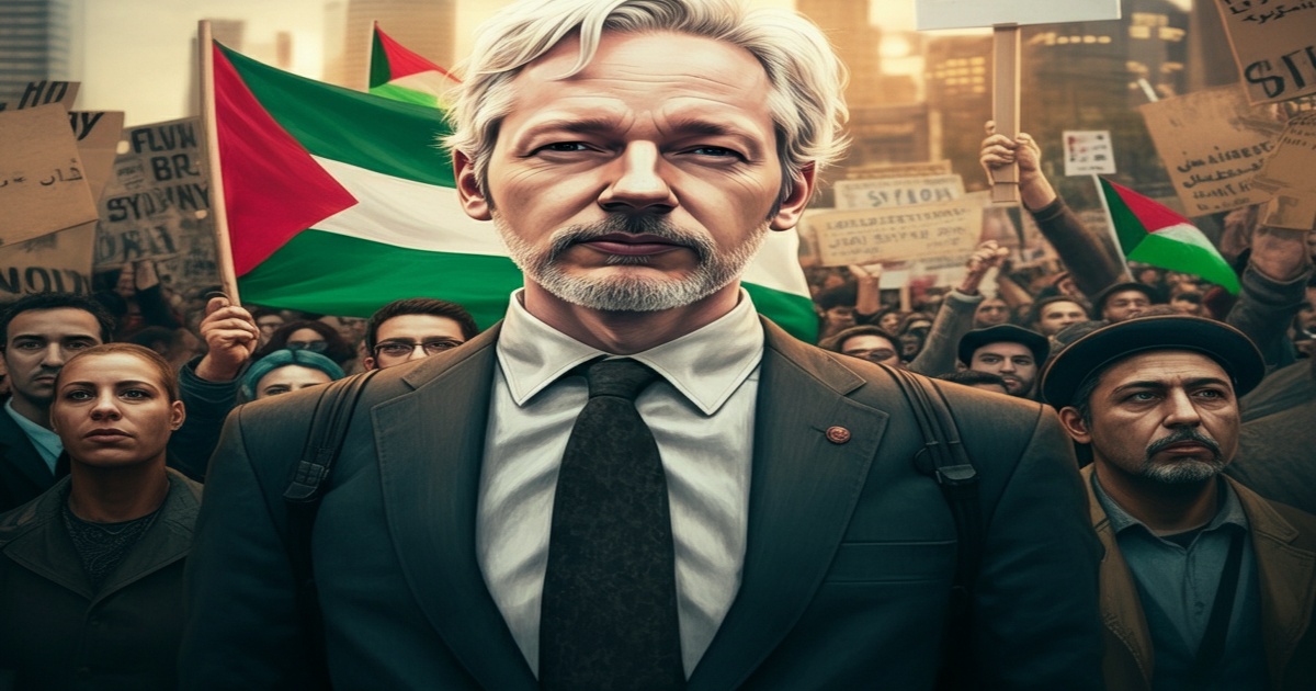 Pro-Palestinian Rally in Sydney Features Julian Assange Among Demonstrators