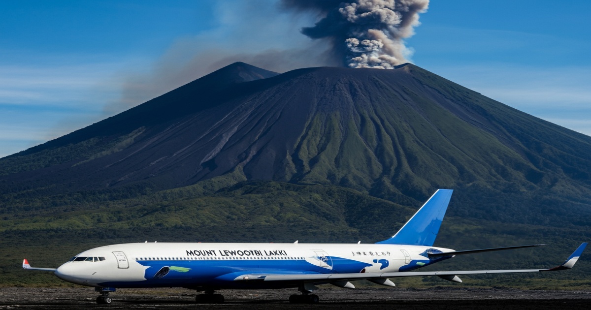Main image to the post Mount Lewotobi Laki Laki Erupts Again, Prompting Evacuations and Flight Cancellations