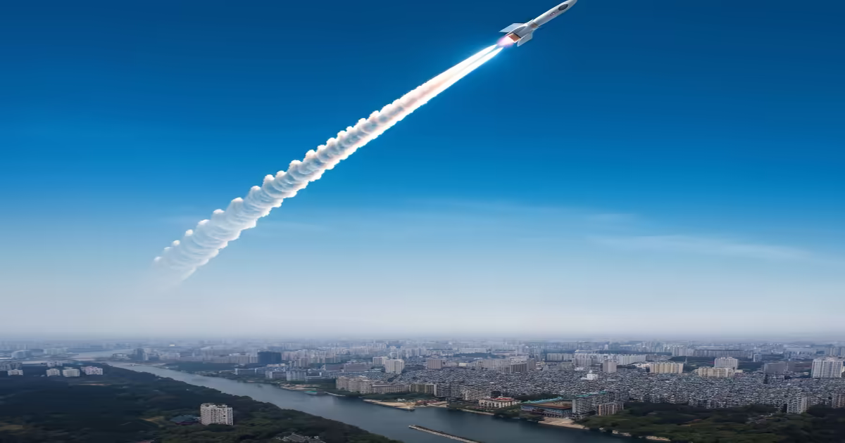 Main image to the post Rocket Launch Trail Misidentified as UFO Over Xi'an