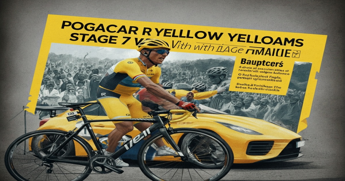 Main image to the post Pogacar Reclaims Yellow Jersey with Stage 7 Victory at Tour de France