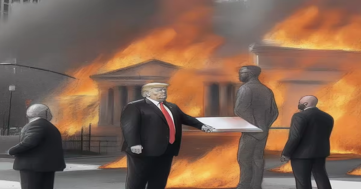 Main image to the post Florida Man Sets Himself on Fire Outside Trump Trial