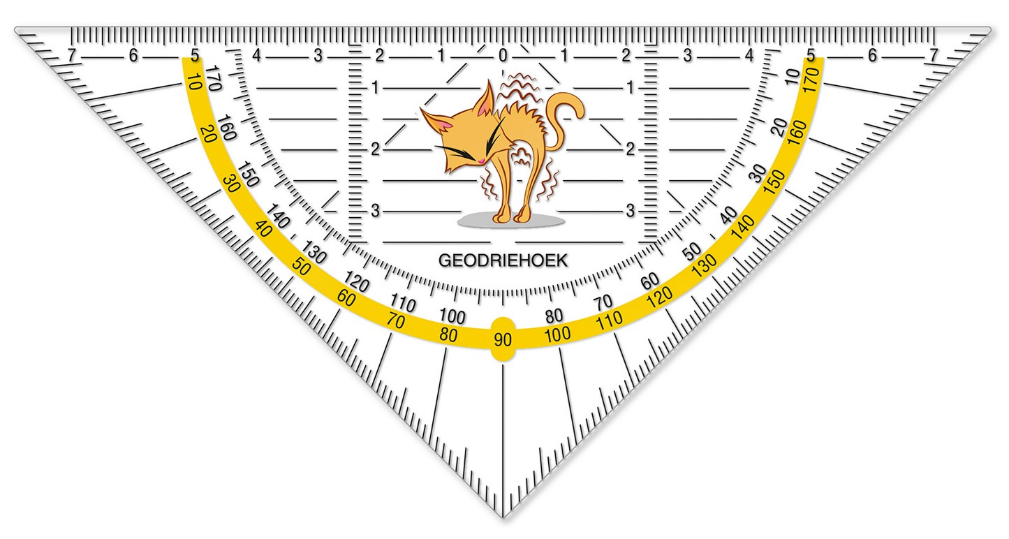 Geodriehoek PET 1mm