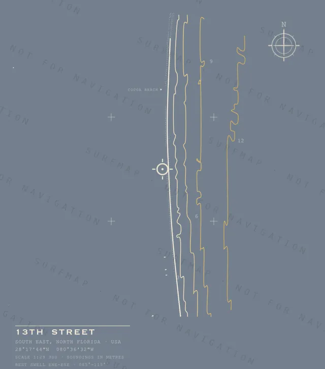 13th Street chart, the full artwork printed on the back