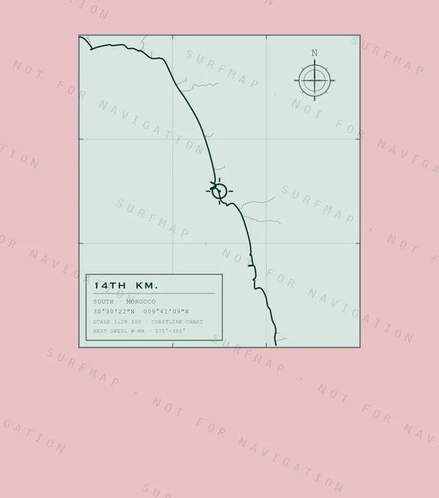 14th km. chart, the full artwork printed on the back