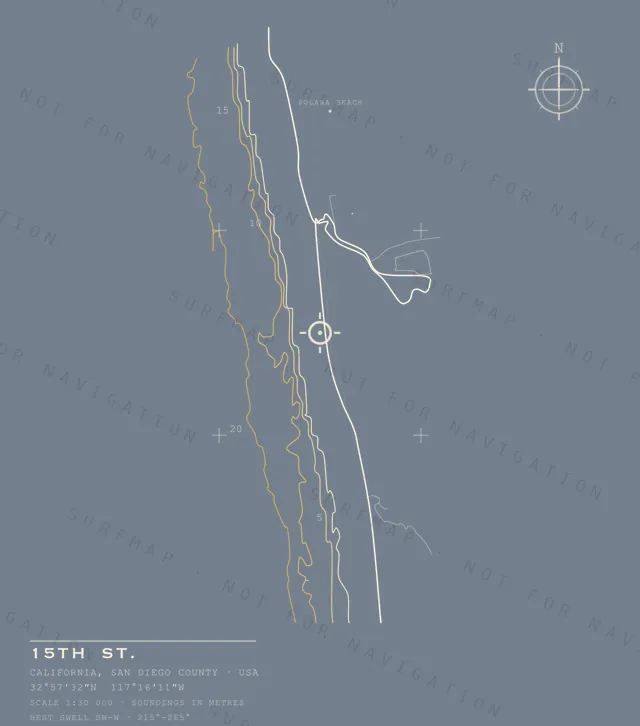 15th St. chart, the full artwork printed on the back