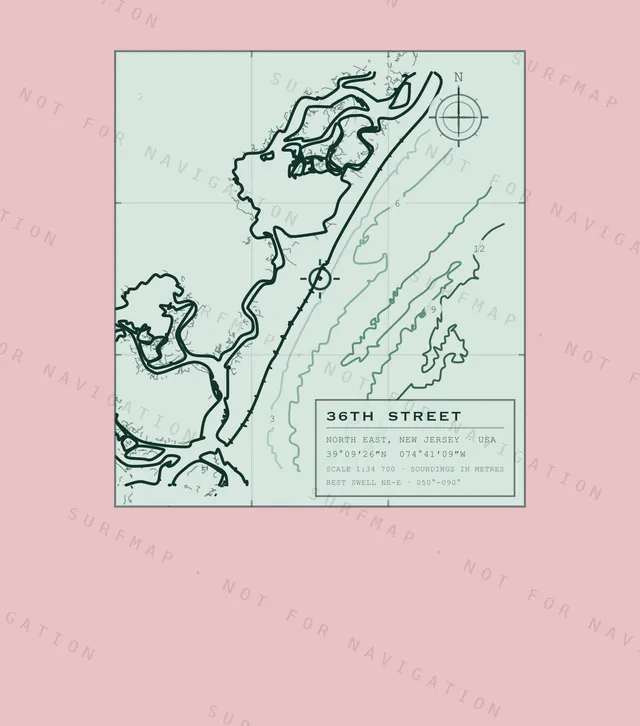 36th Street chart, the full artwork printed on the back