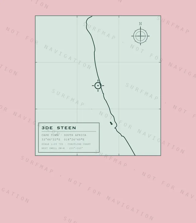 3de Steen chart, the full artwork printed on the back