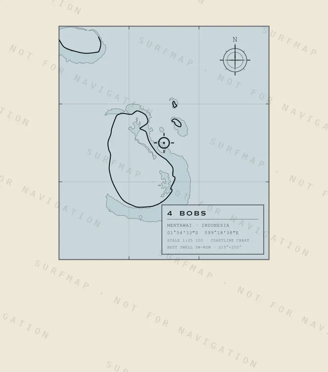 4 Bobs chart, the full artwork printed on the back