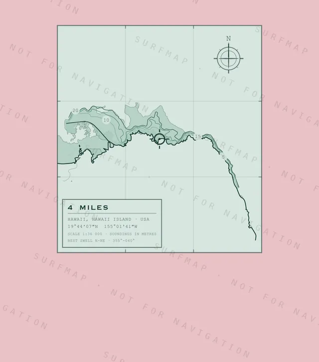 4 Miles chart, the full artwork printed on the back