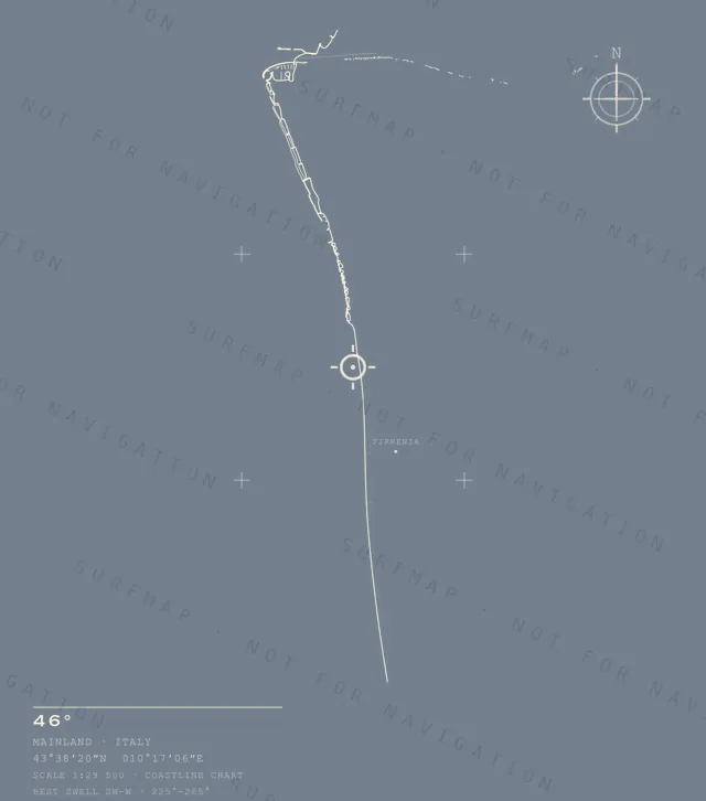 46° chart, the full artwork printed on the back