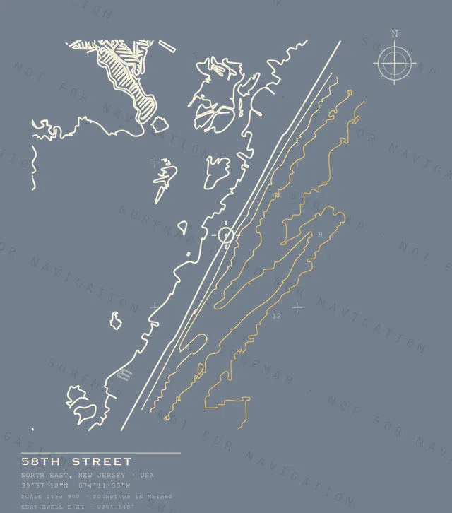 58th Street chart, the full artwork printed on the back