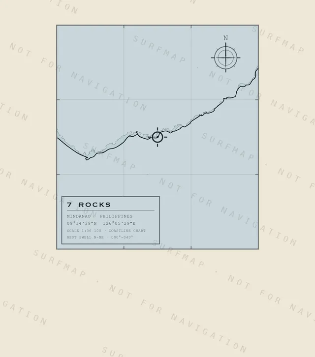 7 Rocks chart, the full artwork printed on the back