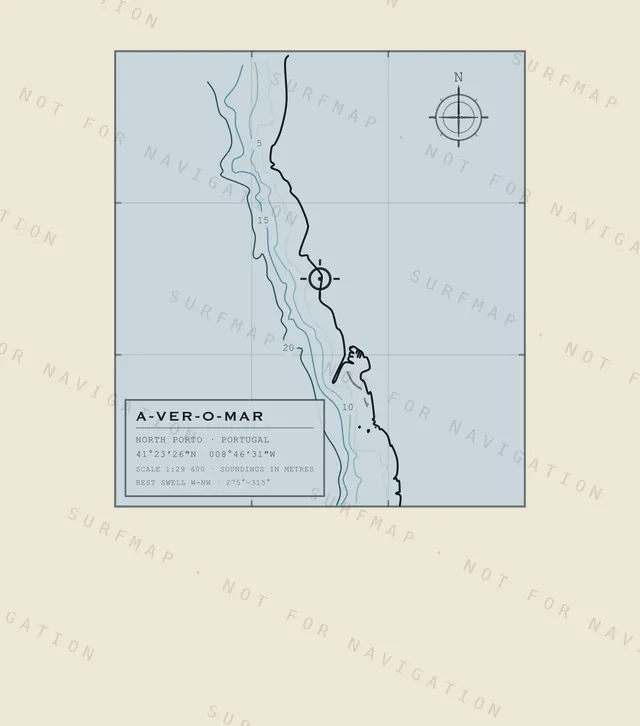 A-Ver-o-Mar chart, the full artwork printed on the back