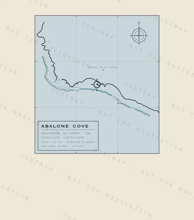 Abalone Cove chart, the full artwork printed on the back
