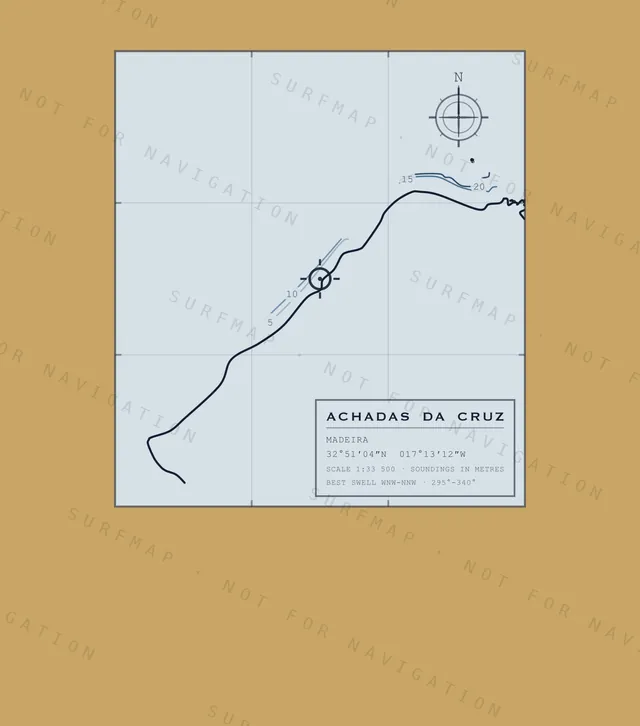 Achadas da Cruz chart, the full artwork printed on the back