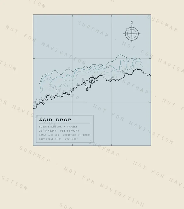 Acid Drop chart, the full artwork printed on the back