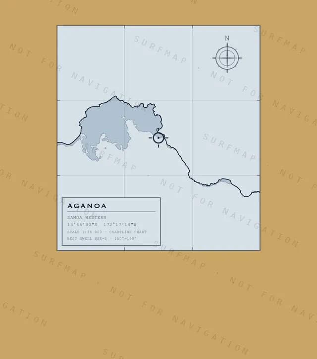 Aganoa chart, the full artwork printed on the back