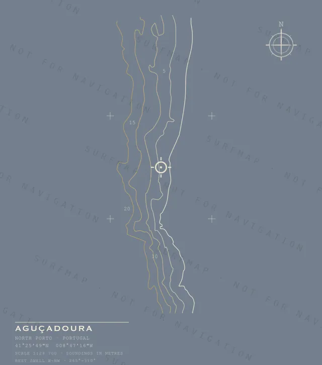 Aguçadoura chart, the full artwork printed on the back