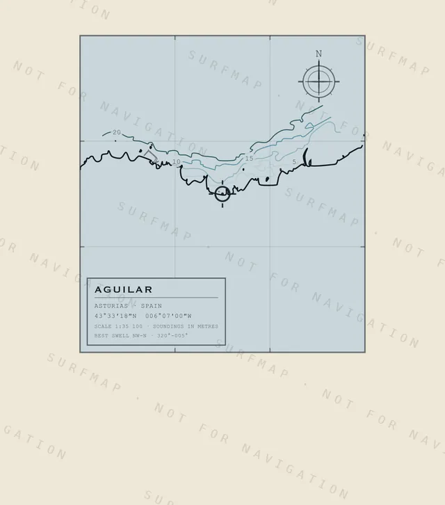 Aguilar chart, the full artwork printed on the back