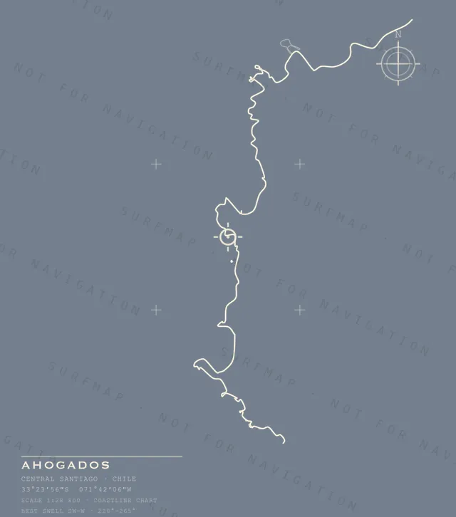Ahogados chart, the full artwork printed on the back