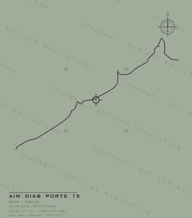 Ain Diab Porte 15 chart, the full artwork printed on the back