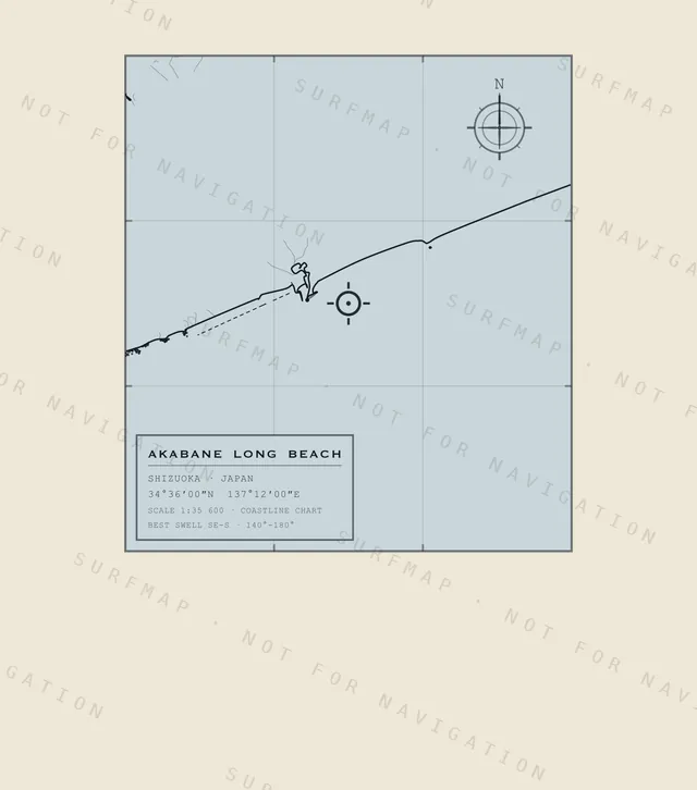 Akabane Long Beach chart, the full artwork printed on the back