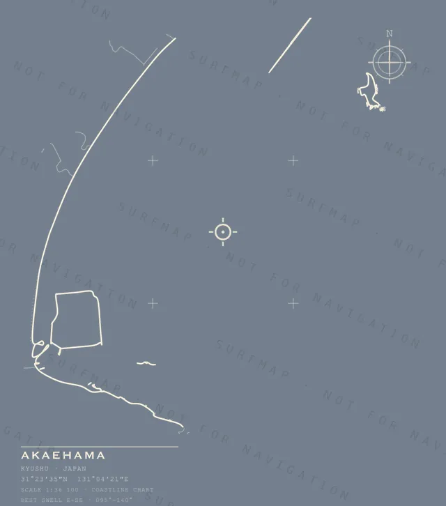 Akaehama chart, the full artwork printed on the back
