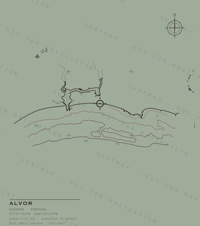 Alvor chart, the full artwork printed on the back
