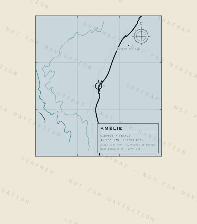 Amélie chart, the full artwork printed on the back