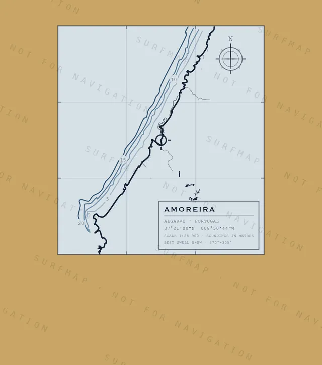 Amoreira chart, the full artwork printed on the back