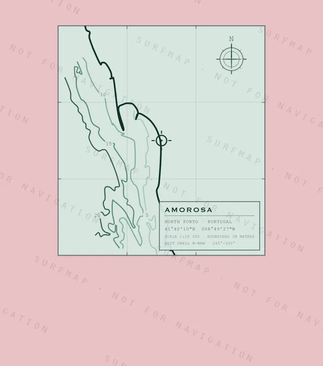 Amorosa chart, the full artwork printed on the back