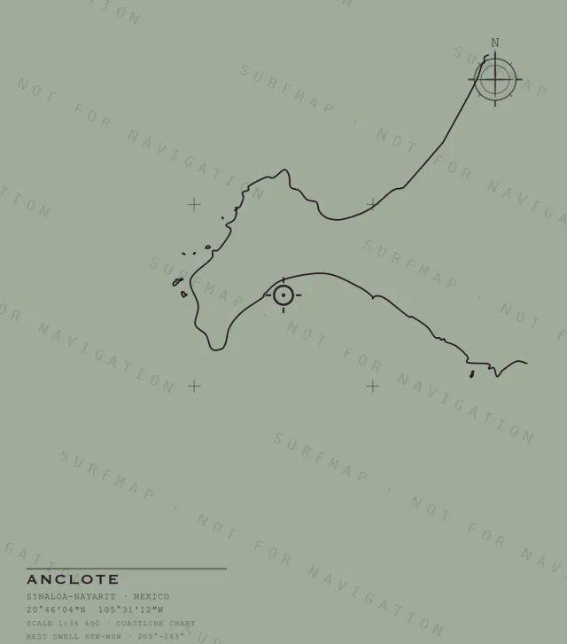 Anclote chart, the full artwork printed on the back