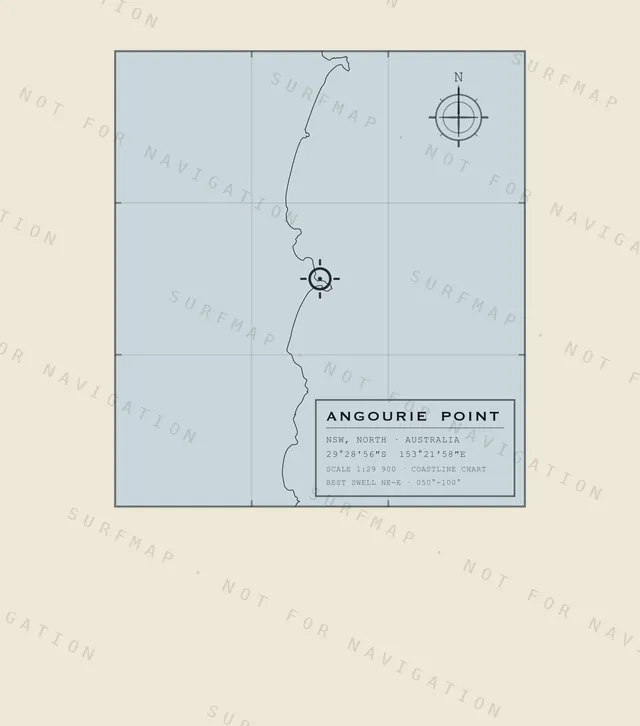 Angourie Point chart, the full artwork printed on the back