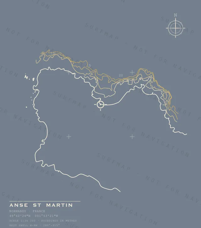 Anse St Martin chart, the full artwork printed on the back
