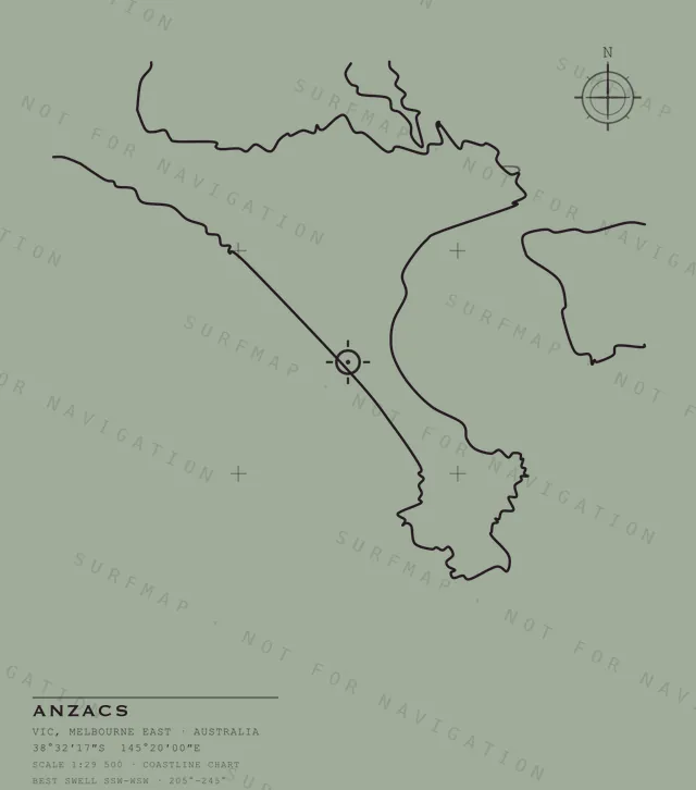 Anzacs chart, the full artwork printed on the back