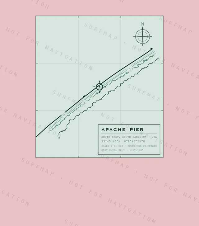Apache Pier chart, the full artwork printed on the back