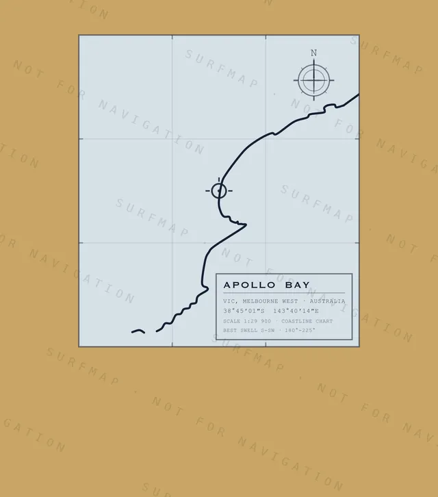 Apollo Bay chart, the full artwork printed on the back