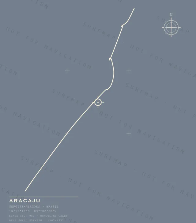 Aracaju chart, the full artwork printed on the back