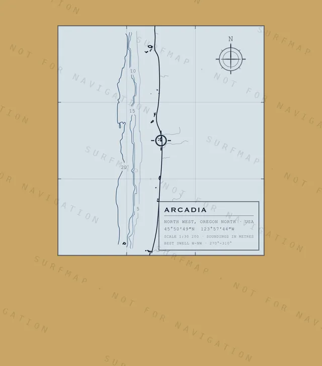 Arcadia chart, the full artwork printed on the back