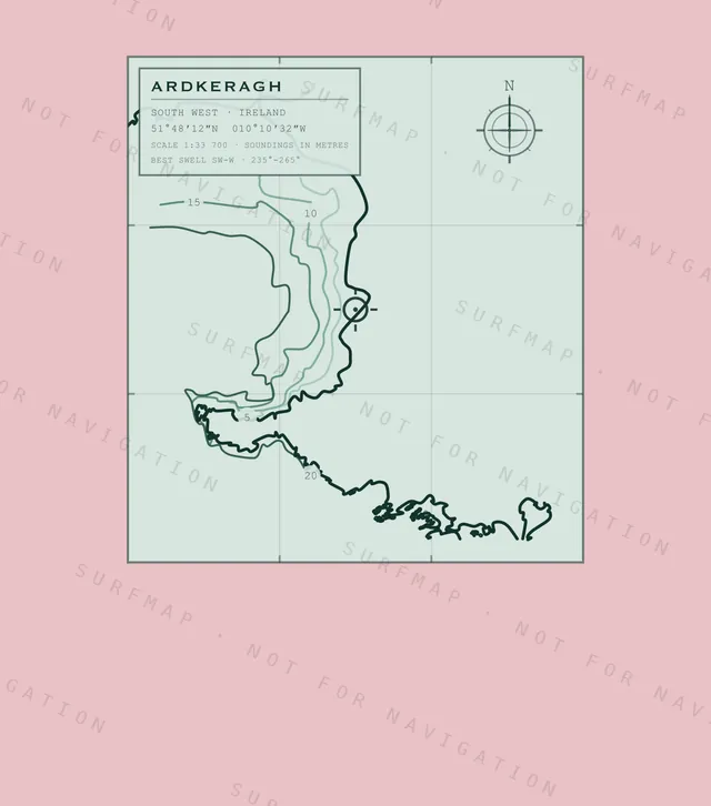 Ardkeragh chart, the full artwork printed on the back