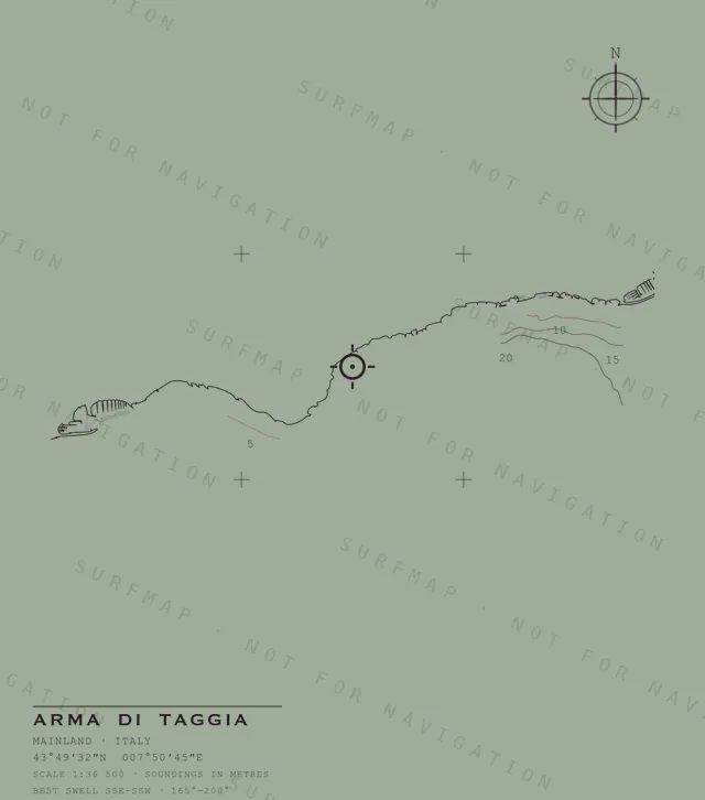 Arma di Taggia chart, the full artwork printed on the back
